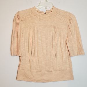 Free People Linen Blend Prairie Blouse Size L